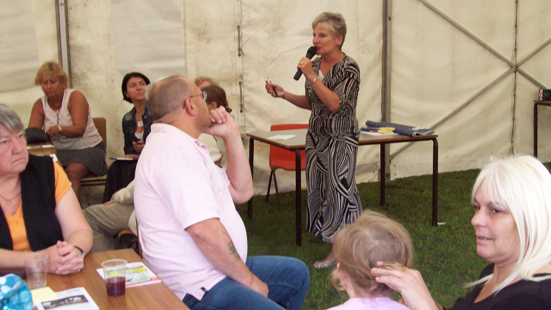 Hazel Stutley - talking at an event