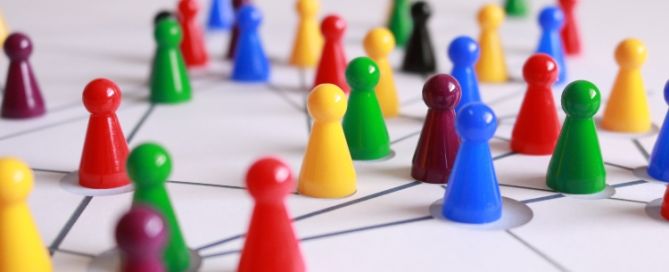 colourful counters from a board game